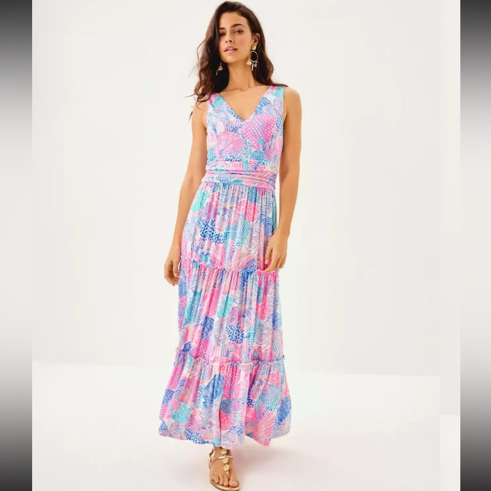 Lilly Pulitzer Skylar Midi Dress Multi Roar of the Seas Size Small NEW